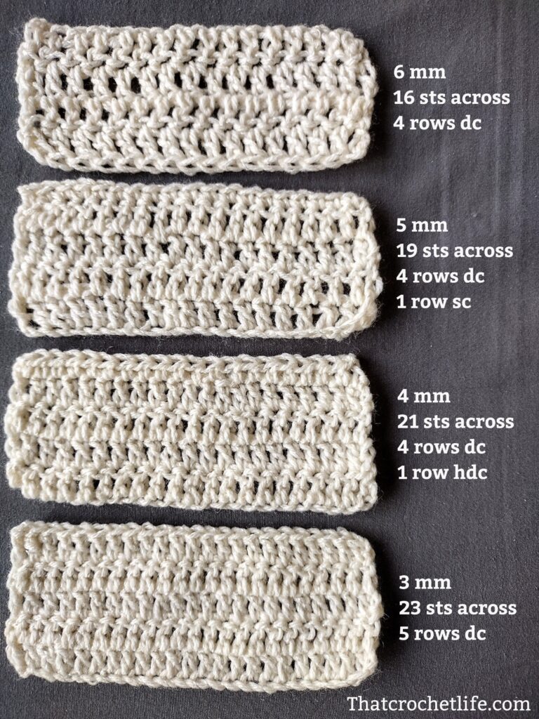 https://thatcrochetlife.com/wp-content/uploads/2023/09/Same-swatch-different-hook-resized-1-768x1024.jpg